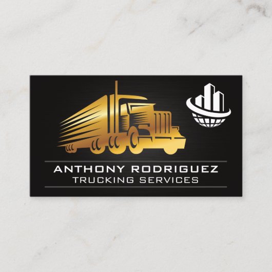 Gold Truck Logo | Wereldwijde Logo van bedrijven Visitekaartje (Voorkant)