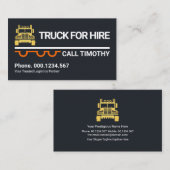 Gold Truck on Tandem Logistics Transport Driver Visitekaartje (Voorkant / Achterkant)