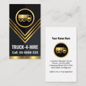 Gold Truck Pijlen Logistiek Driver Visitekaartje (Voorkant / Achterkant)