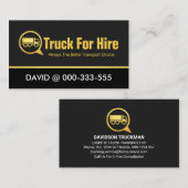 Gold Truck Speech Box Trucker Visitekaartje (Voorkant / Achterkant)
