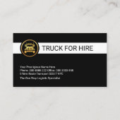 Gold Trucking Transport Line Trucker Driver Visitekaartje (Achterkant)