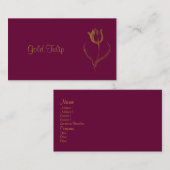 Gold Tulip Visitekaartje (Voorkant / Achterkant)