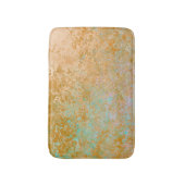 Gold & Turquoise Blue Patina Alcohol Ink Abstract Badmat (Voorkant Verticaal)
