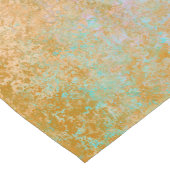 Gold & Turquoise Blue Patina Alcohol Ink Abstract Korte Tafelloper (Hoek)