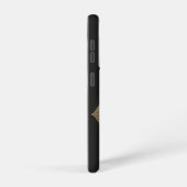 Gold Turquoise Lotus Flower Black Monogram Samsung Galaxy Hoesje (Rechterkant)