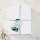 Gold Turtles Beach bruiloft welkomsttas Cadeaulabel (Met Touw)