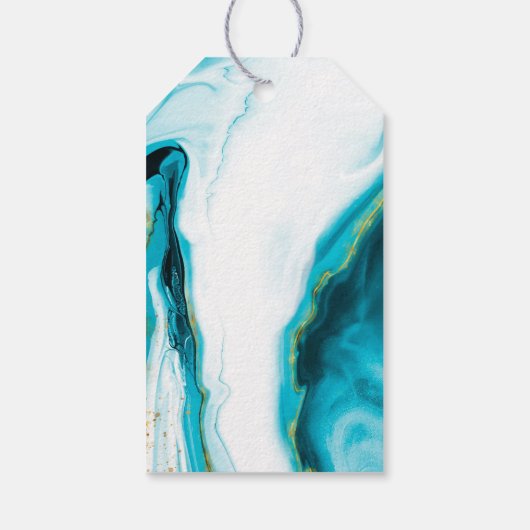 Gold Turtles Beach bruiloft welkomsttas Cadeaulabel (Achterkant)