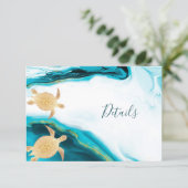 Gold Turtles Coastal Details Informatiekaartje (Staand voorkant)