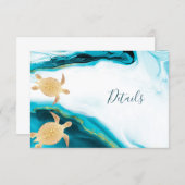 Gold Turtles Coastal Details Informatiekaartje (Voorkant / Achterkant)
