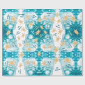 Gold Turtles Ink | Kerstmis Mele Kalikimaka Cadeaupapier (Vlak)