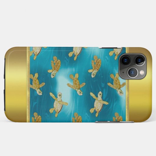 Gold Turtles iPhone 11 Pro-Hoesje Case-Mate iPhone Case (Achterkant (horizontaal))
