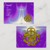 GOLD TWEEDE DRAGONS / Paarse lichtgolven Visitekaartje (Voorkant / Achterkant)