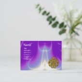 GOLD TWEEDE DRAGONS / Paarse lichtgolven Visitekaartje (Staand voorkant)
