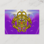 GOLD TWEEDE DRAGONS / Paarse lichtgolven Visitekaartje (Achterkant)