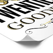 Gold TWENTIES GOODBYE-gebarsten afdrukken Poster (Hoek)