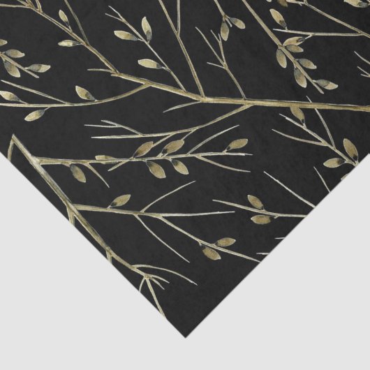 Gold Twigs on Black Tissuepapier (Detail)