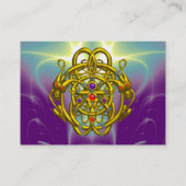 GOLD TWIN DRAGONS/Paarse groene lichtgolven Visitekaartje (Achterkant)