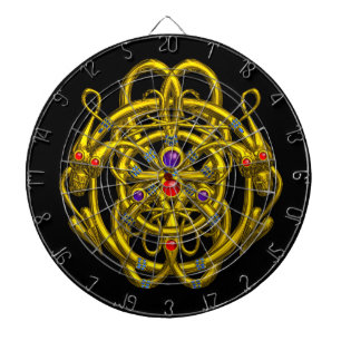 GOLD TWIN DRAGONS, zwart Dartbord