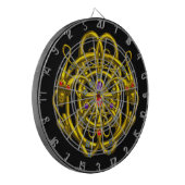 GOLD TWIN DRAGONS, zwart Dartbord (Voorkant Links)