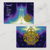 GOLD TWINDE DRAGONS/Paarse blauwe lichtgolven Visitekaartje (Voorkant / Achterkant)