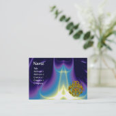 GOLD TWINDE DRAGONS/Paarse blauwe lichtgolven Visitekaartje (Staand voorkant)