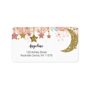 Gold twinkle Address Label