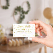 Gold Twinkle Little Star Baby Diaper Raffle Kaart