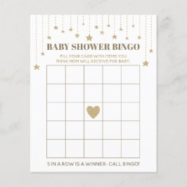 Gold Twinkle Little Star Baby shower Bingo Game