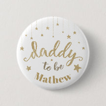 Gold Twinkle Little Star Baby shower Dad om te wor