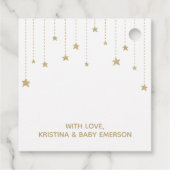Gold Twinkle Little Star Baby shower Dank je wel Bedankjes Labels (Achterkant)