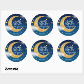 Gold Twinkle Little Star Dromerig Baby shower Ronde Sticker (Vel)