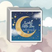 Gold Twinkle Little Star Dromerig Baby shower Servet
