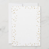 Gold Twinkle Little Star Gender onthult Baby showe Kaart (Achterkant)