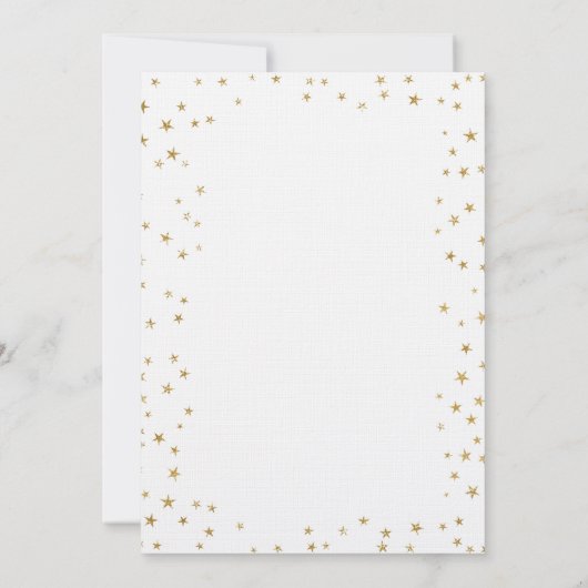 Gold Twinkle Little Star Gender onthult Baby showe Kaart (Achterkant)