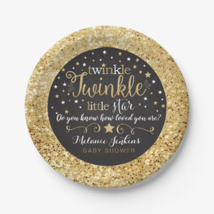 Gold Twinkle Little Star Paper Bord Baby shower
