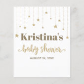 Gold Twinkle Little Star Shower Advice for New Mam (Achterkant)