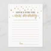 Gold Twinkle Little Star Shower Advice for New Mam (Voorkant)