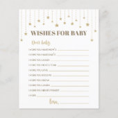 Gold Twinkle Little Star Shower wenst Baby (Voorkant)