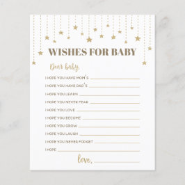 Gold Twinkle Little Star Shower wenst Baby