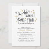 Gold Twinkle-motor op Baby shower Kaart (Voorkant)