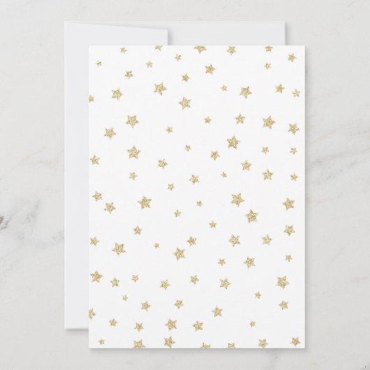 Gold Twinkle-motor op Baby shower Kaart (Achterkant)