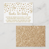 Gold Twinkle Star Baby shower Book Request Informatiekaartje (Voorkant / Achterkant)