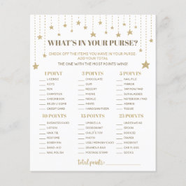 Gold Twinkle Star-Baby shower Wat zit er in je tas