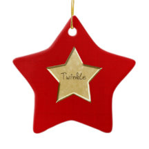 Gold Twinkle Star-kerstversiering