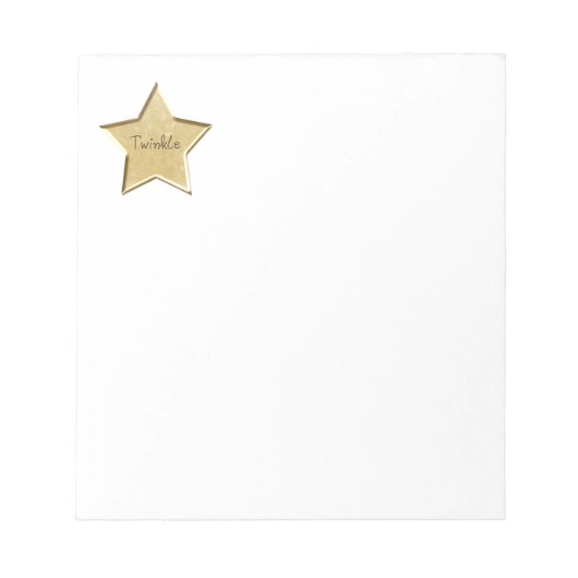 Gold Twinkle Star-Notitieblok Notitieblok (Voorkant)