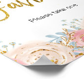 Gold twinkle star Waterverf Favor Sign Poster (Hoek)