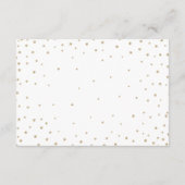 Gold Twinkle Stars Diaper Raffle Ticket Informatiekaartje (Achterkant)