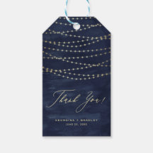 Gold Twinkle String Lights Navy Blue Hartelijk dan