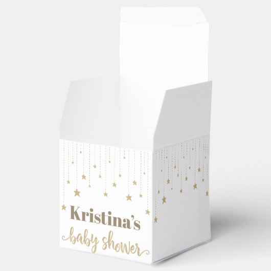 Gold Twinkle Twinkle Little Star Baby shower Bedankdoosjes (Geopend)