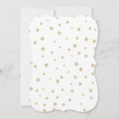 Gold Twinkle Twinkle Little Star Baby shower Kaart (Achterkant)